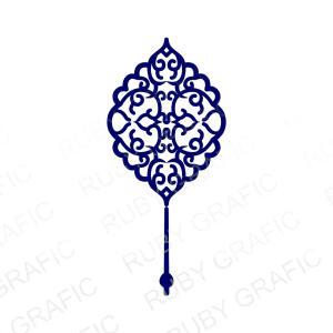 طرح لیزری / cnc  وکتور تزئینی چوبی با نقش های اسلیمی و گره چینی سنتی - تصویر محصول