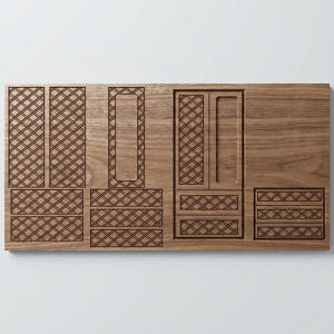وکتور کمد دیواری کلاسیک دو بعدی برش سی ان سی - تصویر محصول