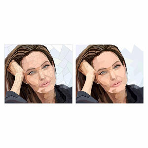 پازل و تابلو لیزری و سی ان سی وکتور طرح چهره آنجلیناجولی - تصویر محصول