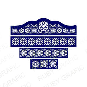 نیمکت سنتی طرح گره چینی - تخت سنتی (کت سنتی ) - تصویر محصول